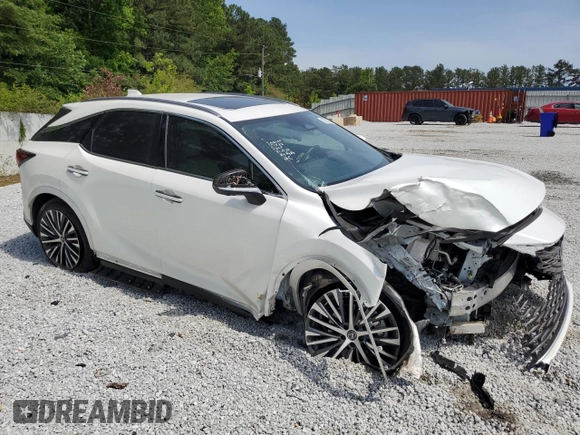2023 Lexus RX 350 with VIN JTJCHMAA9P2005987, listed as a Copart auction lot 57335515 with 27,538 mi miles and Salvage title. Bid and sale history available at DreamBid. Image 4.