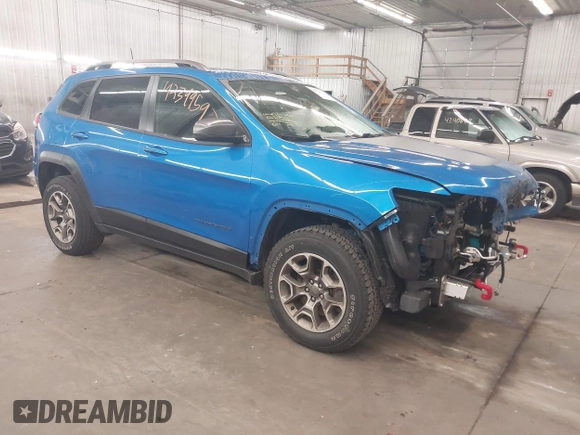 2020 Jeep Cherokee Trailhawk with VIN 1C4PJMBX6LD656570, listed as a IAAI auction lot 42399597 with 88,348 mi miles and . Bid and sale history available at DreamBid. Image 1.