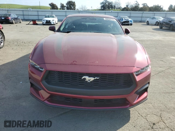 2025 Ford Mustang EcoBoost with VIN 1FA6P8TH0S5100164, listed as a Copart auction lot 48850775 with 1,697 mi miles and Salvage Title. Bid and sale history available at carsss.com. Image 5.