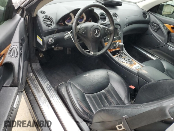 2009 Mercedes-Benz SL 550 with VIN WDBSK71F09F143389, listed as a Copart auction lot 49651665 with 110,204 mi miles and Salvage title. Bid and sale history available at DreamBid. Image 8.