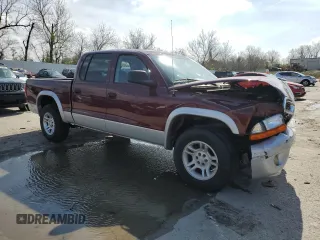 2003 Dodge Dakota SLT with VIN 1D7HL48N43S168353, listed as a Copart auction lot 51313975 with 213,540 mi miles and Salvage Title. Bid and sale history available at carsss.com. Image 4.