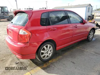2005 Kia Spectra with VIN KNAFE162255129620, listed as a Copart auction lot 86822464 with 249,516 mi miles and Salvage Title. Bid and sale history available at carsss.com. Image 3.