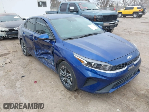 2023 Kia Forte LXS with VIN 3KPF24ADXPE573180, listed as a IAAI auction lot 41877160 with 34,876 mi miles. Bid and sale history available at carsss.com. Image 1.