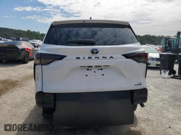 2024 Toyota Sienna LE z VIN 5TDKRKEC1RS195484, wystawiony jako Copart lot #55688995 z przebiegiem 20 281 mil mil oraz Czysty tytuł • Clean title. Historia ofert i sprzedaży dostępna na DreamBid. Obrazek 6.