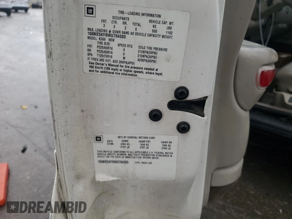 1998 Cadillac DeVille DHS z VIN 1G6KE54Y8WU764383, wystawiony jako Copart lot #43443235 z przebiegiem 169 691 mil mil oraz Szkoda całkowita • Salvage title. Historia ofert i sprzedaży dostępna na DreamBid. Obrazek 13.