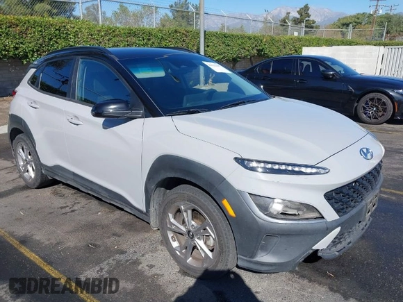 2022 Hyundai Kona SEL with VIN KM8K62AB8NU832281, listed as a IAAI auction lot 40632207 with 70,885 mi miles and . Bid and sale history available at DreamBid. Image 1.