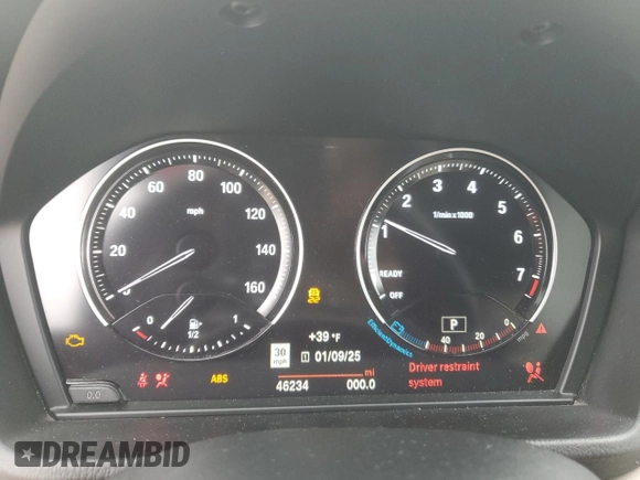 2022 BMW X1 sDrive28i with VIN WBXJG7C07N5V29446, listed as a Copart auction lot 88263585 with 46,234 mi miles and Salvage Title. Bid and sale history available at carsss.com. Image 10.