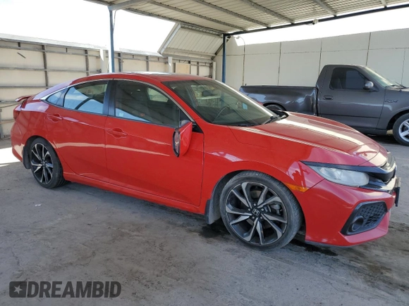2017 Honda Civic Sedan Si with VIN 2HGFC1E57HH700201, listed as a Copart auction lot 46537475 with 143,181 mi miles and Salvage Title. Bid and sale history available at carsss.com. Image 4.