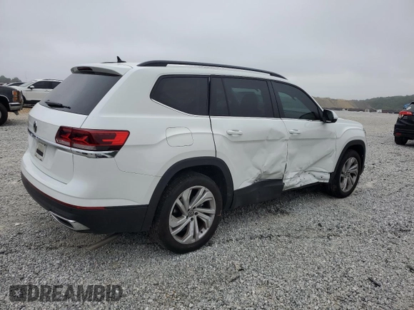2023 Volkswagen Atlas SE with VIN 1V2JP2CA9PC520933, listed as a Copart auction lot 55444405 with 37,945 mi miles and Salvage title. Bid and sale history available at DreamBid. Image 3.