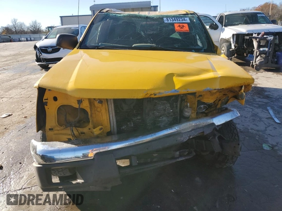 2004 GMC Canyon 1SB SLE Z85 with VIN 1GTDT136548113786, listed as a Copart auction lot 81349234 with 341,821 mi miles and Salvage Title. Bid and sale history available at carsss.com. Image 5.