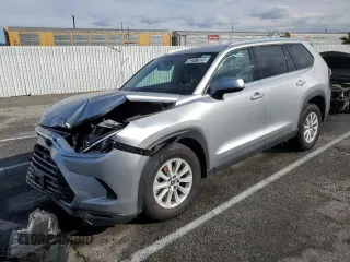 2024 Toyota Highlander XLE z VIN 5TDAAAB52RS047539, wystawiony jako Copart lot #42517925 z przebiegiem 7 614 mil mil oraz Czysty tytuł • Clean title. Historia ofert i sprzedaży dostępna na DreamBid. Obrazek 1.