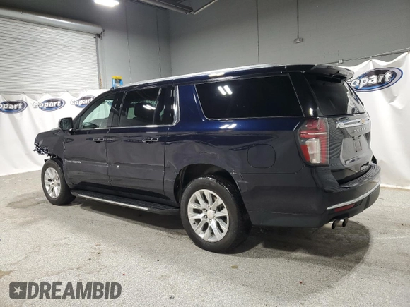 2023 Chevrolet Suburban Premier z VIN 1GNSCFKD4PR527765, wystawiony jako Copart lot #61022915 z przebiegiem 47 728 mil mil oraz Czysty tytuł • Clean title. Historia ofert i sprzedaży dostępna na DreamBid. Obrazek 2.