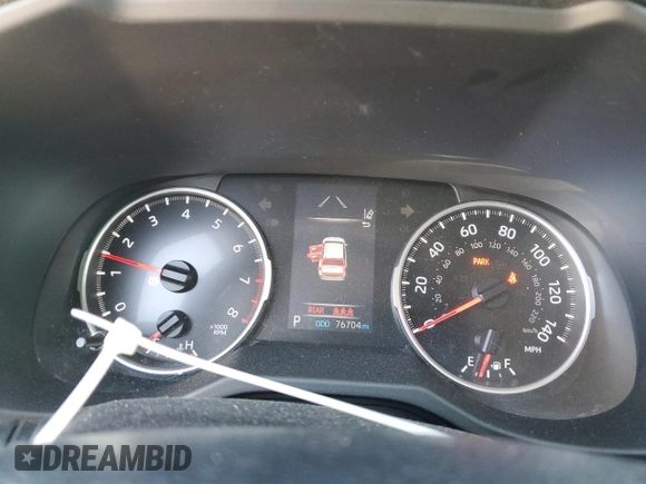 2019 Toyota RAV4 LE with VIN 2T3H1RFV5KC022308, listed as a Copart auction lot 49775905 with 76,704 mi miles and Salvage Title. Bid and sale history available at carsss.com. Image 9.