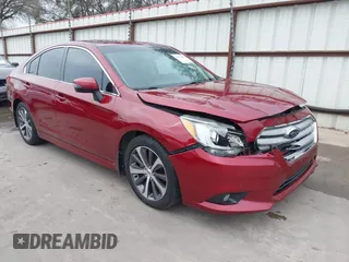 2016 Subaru Legacy 2.5i Limited with VIN 4S3BNAL65G3024884, listed as a IAAI auction lot 41673588 with 108,021 mi miles. Bid and sale history available at carsss.com. Image 1.