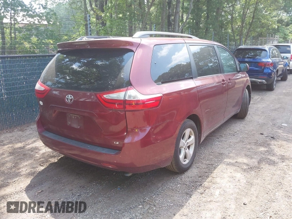 2015 Toyota Sienna LE AAS with VIN 5TDKK3DC5FS576035, listed as a IAAI auction lot 42579218 with 199,664 mi miles and . Bid and sale history available at DreamBid. Image 4.
