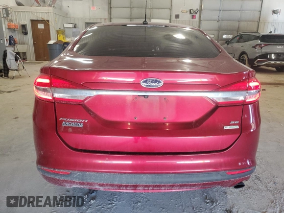 2017 Ford Fusion SE with VIN 3FA6P0HD3HR292872, listed as a Copart auction lot 49387365 with 117,382 mi miles and Salvage Title. Bid and sale history available at DreamBid. Image 6.