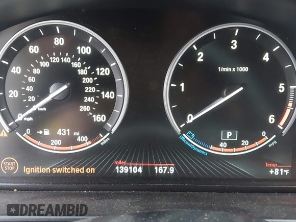 2014 BMW 5 Series 535d with VIN WBAXA5C58ED689864, listed as a IAAI auction lot 40983130 with 139,104 mi miles and . Bid and sale history available at carsss.com. Image 7.