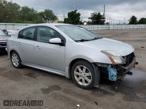 2012 Nissan Sentra S with VIN 3N1AB6AP4CL721400, listed as a Copart auction lot 61196185 with 129,776 mi miles and Salvage title. Bid and sale history available at DreamBid. Image 4.