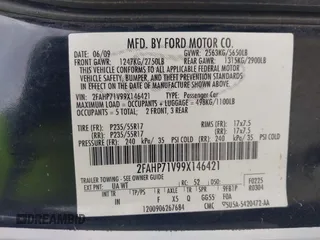 2009 Ford Police Interceptor с VIN 2FAHP71V99X146421, выставлен на аукционе IAAI как лот 42201280 с пробегом 190 375 миль миль и . История ставок и продаж доступна на DreamBid. Изображение 9.