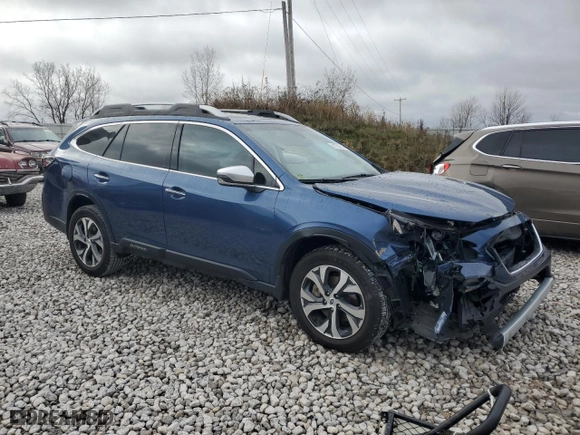 2021 Subaru Outback Touring with VIN 4S4BTAPCXM3109586, listed as a Copart auction lot 81755914 with 0 mi miles and Salvage Title. Bid and sale history available at carsss.com. Image 4.