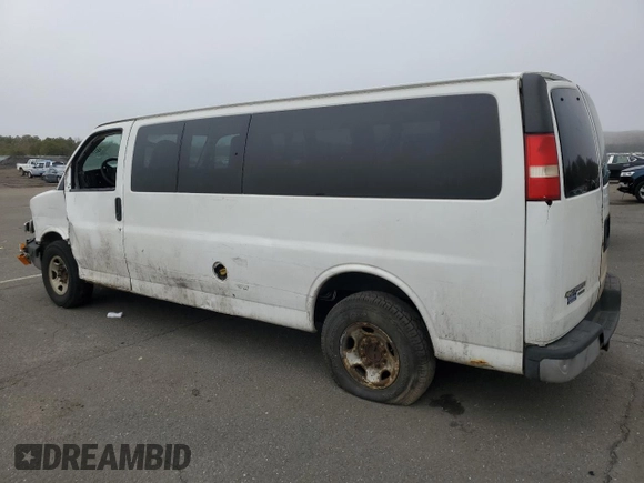 2012 Chevrolet Express Passenger 1LT z VIN 1GAZG1FA6C1175370, wystawiony jako Copart lot #48130955 z przebiegiem 268 170 mil mil oraz Szkoda całkowita • Salvage title. Historia ofert i sprzedaży dostępna na DreamBid. Obrazek 2.