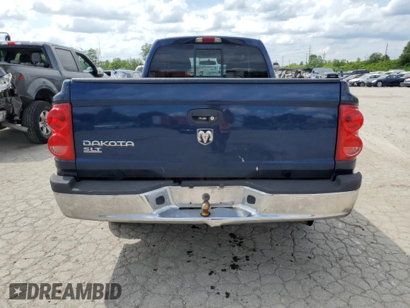 2005 Dodge Dakota SLT with VIN 1D7HE42K75S198717, listed as a Copart auction lot 57344684 with 260,547 mi miles and Non Repairable. Bid and sale history available at carsss.com. Image 6.