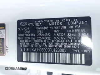 2023 Genesis GV80 z VIN KMUHCESC9PU123083, wystawiony jako IAAI lot #41166075 z przebiegiem 20 216 mil mil oraz . Historia ofert i sprzedaży dostępna na DreamBid. Obrazek 9.