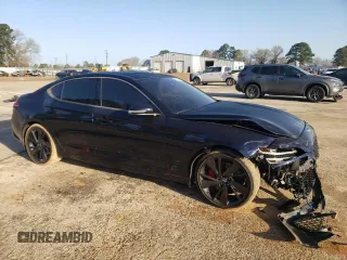 2023 Genesis G70 3.3T with VIN KMTG54TE1PU123941, listed as a Copart auction lot 48929985 with 17,220 mi miles and Salvage title. Bid and sale history available at DreamBid. Image 4.