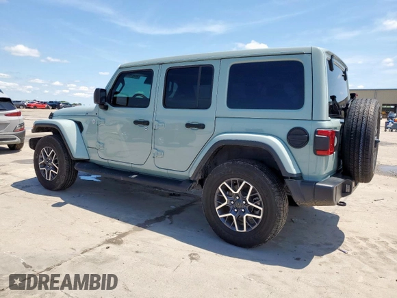 2024 Jeep Wrangler Sahara with VIN 1C4PJXEN6RW106911, listed as a Copart auction lot 58937945 with 13,948 mi miles and Salvage title. Bid and sale history available at DreamBid. Image 2.