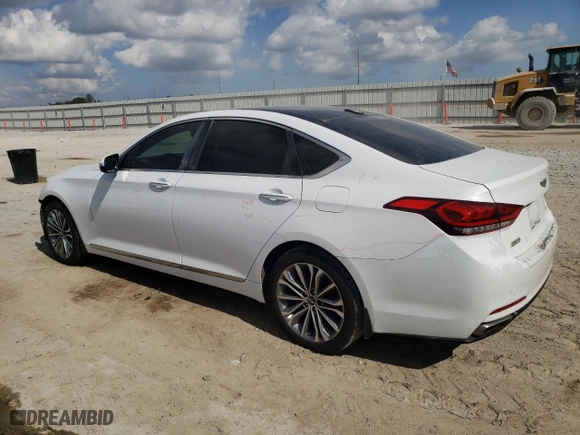 2016 Hyundai Genesis 3.8L with VIN KMHGN4JE1GU143877, listed as a Copart auction lot 44812975 with 107,608 mi miles and Salvage Title. Bid and sale history available at carsss.com. Image 2.