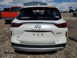 2022 Infiniti QX50 AUTOGRAPH with VIN 3PCAJ5DBXNF109603, listed as a Copart auction lot 53852894 with 43,803 mi miles and Salvage Title. Bid and sale history available at carsss.com. Image 6.