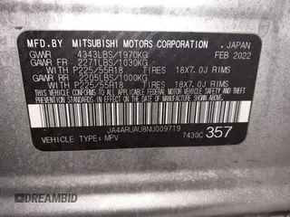 2022 Mitsubishi Outlander Sport ES with VIN JA4ARUAU8NU009719, listed as a IAAI auction lot 41272407 with 70,436 mi miles. Bid and sale history available at carsss.com. Image 9.