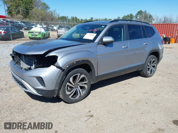 2023 Volkswagen Atlas SE with VIN 1V2WR2CAXPC505406, listed as a IAAI auction lot 41718065 with 44,305 mi miles and . Bid and sale history available at DreamBid. Image 2.
