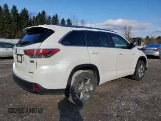 2015 Toyota Highlander Hybrid Limited with VIN 5TDDCRFH0FS010012, listed as a Copart auction lot 49956765 with 0 mi miles and Salvage Title. Bid and sale history available at carsss.com. Image 3.