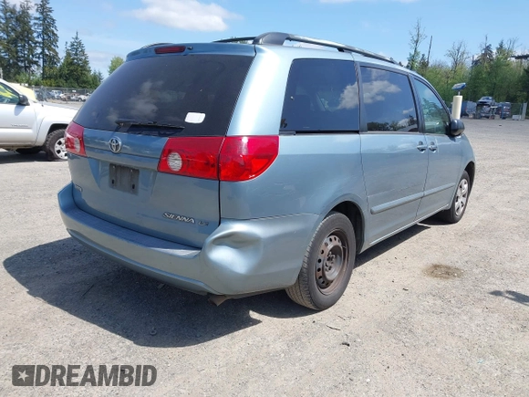 2006 Toyota Sienna CE with VIN 5TDZA23C66S499303, listed as a IAAI auction lot 42151809 with 225,878 mi miles and . Bid and sale history available at DreamBid. Image 4.