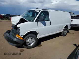 2023 Chevrolet Express Cargo Van with VIN 1GCWGAFP1P1185924, listed as a Copart auction lot 68762164 with 0 mi miles and Salvage Title. Bid and sale history available at carsss.com. Image 1.