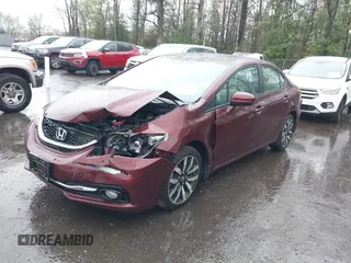 2014 Honda Civic Sedan EX-L with VIN 2HGFB2F92EH525037, listed as a IAAI auction lot 41914340 with 57,927 mi miles. Bid and sale history available at carsss.com. Image 2.