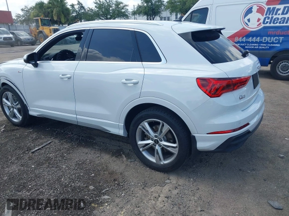 2024 Audi Q3 S line Premium Plus with VIN WA1EECF3XR1042154, listed as a IAAI auction lot 42552601 with 22,881 mi miles and . Bid and sale history available at DreamBid. Image 3.