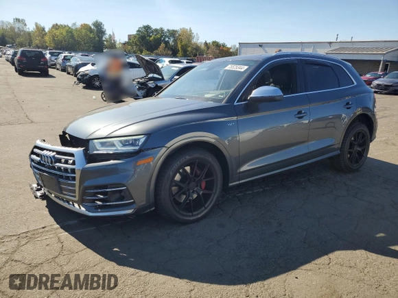 2018 Audi SQ5 Prestige with VIN WA1C4AFY9J2209340, listed as a Copart auction lot 75525344 with 77,522 mi miles and Salvage Title. Bid and sale history available at DreamBid. Image 1.