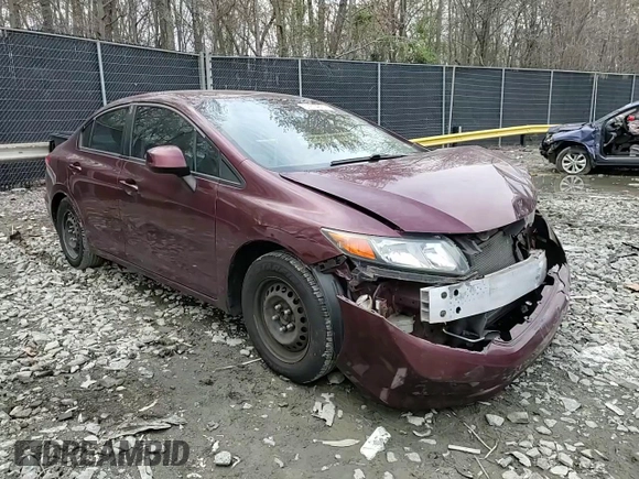 2012 Honda Civic LX with VIN 2HGFB2F56CH590113, listed as a Copart auction lot 51314825 with 168,156 mi miles and Salvage Title. Bid and sale history available at DreamBid. Image 11.
