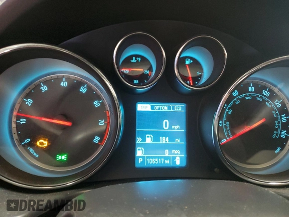 2013 Buick Regal Turbo Premium 1 with VIN 2G4GS5EVXD9137268, listed as a Copart auction lot 54311135 with 106,517 mi miles and Salvage title. Bid and sale history available at DreamBid. Image 9.