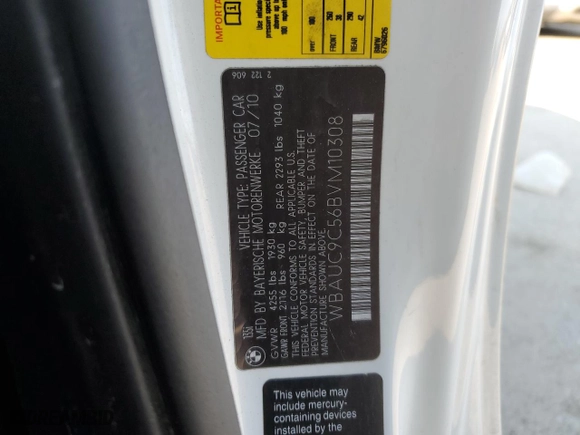 2011 BMW 1 Series 135i with VIN WBAUC9C56BVM10308, listed as a Copart auction lot 75651094 with 130,433 mi miles and Clean Title. Bid and sale history available at carsss.com. Image 12.