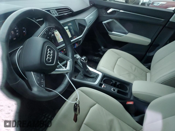 2020 Audi Q3 S line Premium with VIN WA1DECF33L1008687, listed as a Copart auction lot 41523185 with 56,905 mi miles and Salvage Title. Bid and sale history available at carsss.com. Image 7.