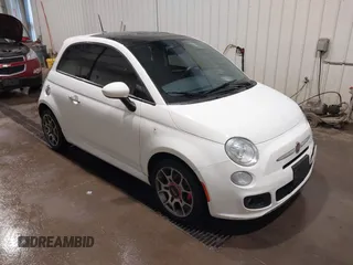 2013 FIAT 500 Sport with VIN 3C3CFFBR7DT754097, listed as a IAAI auction lot 41728826 with 91,276 mi miles. Bid and sale history available at carsss.com. Image 1.