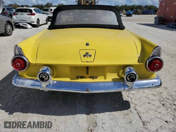 1955 Ford Thunderbird with VIN P5FH253117, listed as a Copart auction lot 79018504 with 80,425 mi miles and Salvage Title. Bid and sale history available at DreamBid. Image 6.