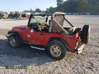 1990 Jeep Wrangler "S" with VIN 2J4FY19E9LJ539176, listed as a Copart auction lot 74684784 with 0 mi miles and Salvage Title. Bid and sale history available at carsss.com. Image 2.