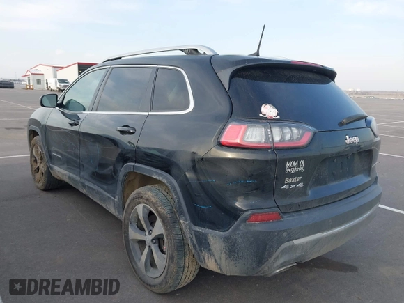 2019 Jeep Cherokee Limited with VIN 1C4PJMDXXKD245877, listed as a IAAI auction lot 41984332 with 103,300 mi miles and . Bid and sale history available at carsss.com. Image 3.