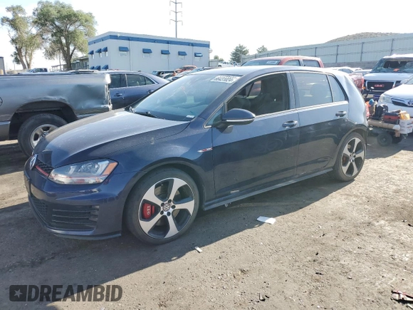 2017 Volkswagen Golf GTI Autobahn with VIN 3VW547AU6HM035846, listed as a Copart auction lot 66431024 with 53,711 mi miles and Salvage Title. Bid and sale history available at carsss.com. Image 1.