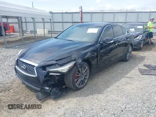 2018 Infiniti Q50 Red Sport 400 with VIN JN1FV7AR2JM481061, listed as a IAAI auction lot 42362510 with 70,028 mi miles and . Bid and sale history available at DreamBid. Image 17.