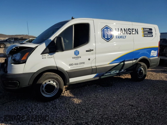 2023 Ford Transit Cargo with VIN 1FTBR1Y8XPKA34637, listed as a Copart auction lot 88069655 with 58,506 mi miles and Salvage Title. Bid and sale history available at DreamBid. Image 1.